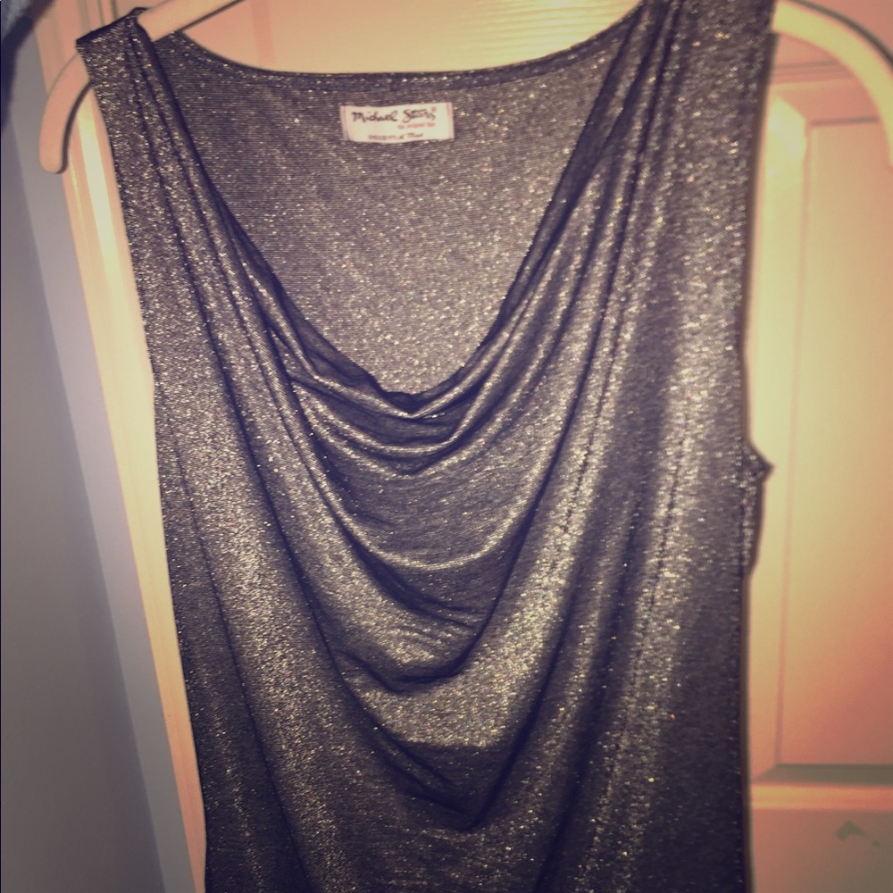 Michael Stars Silver Glitter Tank